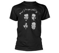 Metallica '4 Faces' (Negro) Camiseta - ¡NUEVO Y OFICIAL