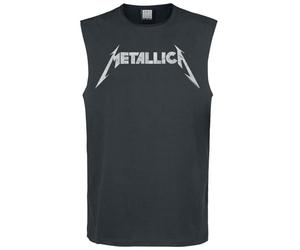 Metallica Amplified Collection - Logo Hombre Top Tirante Ancho Gris Marengo L 100% algodón Regular