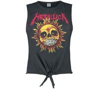 Metallica Amplified Collection - Neon Sun Mujer Top Gris Marengo L 100% algodón Regular