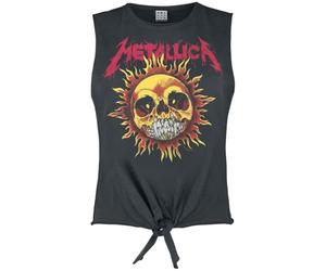 Metallica Amplified Collection - Neon Sun Mujer Top Gris Marengo L 100% algodón Regular