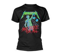 METALLICA - AND JUSTICE FOR ALL BLACK T-Shirt, Front & Back Print X-Large