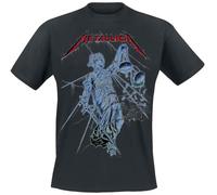 Metallica 'Blue Justice' (Negro) Camiseta - ¡NUEVO Y OFICIAL