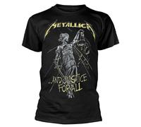 Metallica 'And Justice For All Tracks BP' (Negro) Camiseta - ¡NUEVO Y OFICIAL