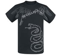 Metallica Black Album Faded Hombre Camiseta Negro XL 100% algodón Regular