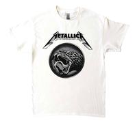 Metallica 'Black Album Poster' (Blanco) Camiseta - ¡NUEVO Y OFICIAL