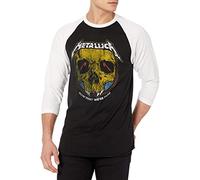 Metallica Camiseta de béisbol raglán con Texto en inglés Metallica Now That We're Dead para Hombre