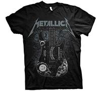 Metallica Camiseta Hammett Ouija Guitar de Manga Corta (Negro)