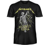 Metallica Camiseta Oficial Para Hombre “And Justice For All” Negra Algodón ORIG.
