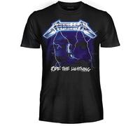 Metallica Camiseta Ride The Lightning - Rock Oficial Banda Heavy Metal - Unisex Adulto Niño, XS