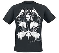 METALLICA - CLIFF EM ALL BLACK T-Shirt, Front & Back Print Large