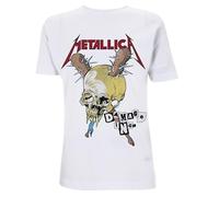 Metallica Damage Inc Hombre Camiseta Blanco 100% algodón Regular