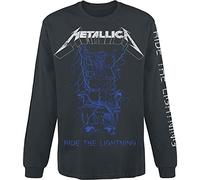 Metallica Fade Hombre Camiseta Manga Larga Negro S 100% algodón Regular
