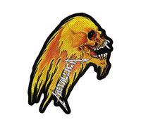 Metallica - Toppa Flaming Skull Cut-Out