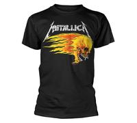 Metallica 'Flaming Skull Tour 94' (Negro) Camiseta - ¡NUEVO Y OFICIAL