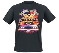 Metallica Give Me Fuel Hombre Camiseta Negro M 100% algodón Regular