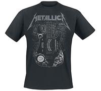 Metallica Hammett Ouija Guitar Hombre Camiseta Negro XL 100% algodón Vorne Bedruckt Regular