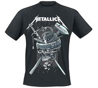 Metallica History Hombre Camiseta Negro S 100% algodón Vorne Bedruckt Regular