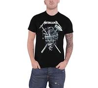Metallica Camiseta de manga corta History White Logo Unisex Black XL