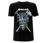 Metallica 'History White Logo' (Negro) Camiseta - ¡NUEVO Y OFICIAL