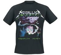 Metallica Creeping Death_Men_bl_TS: M Camiseta, Negro (Black Black), Medium para Hombre