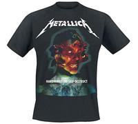 Metallica Hombre Hardwired Album Cover_Men_bl_TS: L Camiseta Not Applicable, Negro (Black Black), Large