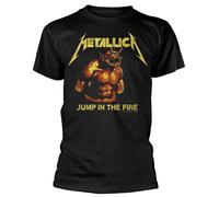 Metallica 'Jump In The Fire Vintage' (Negro) Camiseta - ¡NUEVO Y OFICIAL