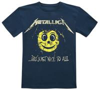 Metallica Kids - and Just Nice To All Kids T Unisex Camiseta Azul Marino 100% algodón