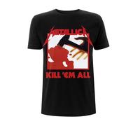 Metallica Kill 'Em All - Camiseta para Hombre, Color Negro, Talla Regular L Negr