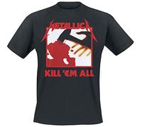 Metallica Kill 'Em All Hombre Camiseta Negro XXL 100% algodón Regular
