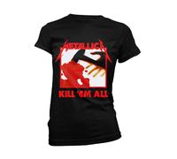METALLICA - KILL EM ALL TRACKS (BLACK) BLACK T-Shirt, Girlie with backprint Wome