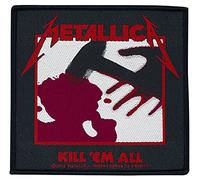 Metallica Kill 'Em All Unisex Parche Negro/blanco/Rojo 100% poliéster