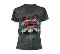 METALLICA - MASTER OF PUPPETS (ALL OVER) GREY T-Shirt, Front & Back Print Small