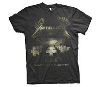 Metallica Master of Puppets Distressed_Men_bl_TS:2XL Camiseta, Negro (Black Black), XX-Large para Hombre