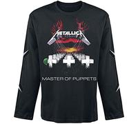 Metallica Master of Puppets Hombre Camiseta Manga Larga Negro M 100% algodón Regular