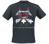 Metallica Master of Puppets Hombre Camiseta Negro 100% algodón Regular