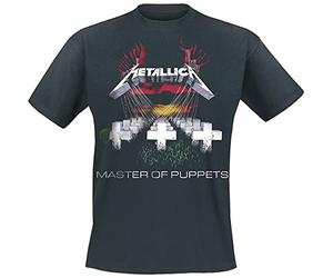 Metallica Master of Puppets Hombre Camiseta Negro 100% algodón Regular
