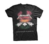 Metallica - Master of Puppets Tour Europe 86 T Shirt M Black (Black Black)