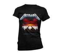 METALLICA - MASTER OF PUPPETS TRACKS (BLACK) BLACK T-Shirt, Girlie with backprin