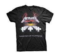 METALLICA - MASTER OF PUPPETS TRACKS BLACK T-Shirt, Front & Back Print Medium