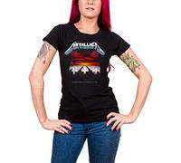 Metallica 'Master of Puppets Tracks' (Black) Womens Fitted T-Shirt (XX-Large)
