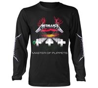 Metallica 'Master Of Puppets Tracks' (Negro) Camisa de Manga Larga - ¡OFICIAL