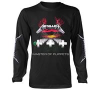 Metallica Master of Puppets Hombre Camiseta Manga Larga Negro S 100% algodón Regular