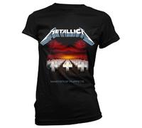 Metallica 'Master Of Puppets Tracks' (Negro) Camiseta entallada para mujer