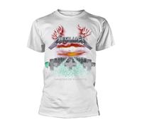 METALLICA - MASTER OF PUPPETS (WHITE) WHITE T-Shirt, Front & Back Print Small