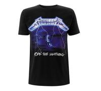 Metallica Men's Ride The Lightning Tracks_Men_BL_TS: S Regular Fit Crew Neck Sho