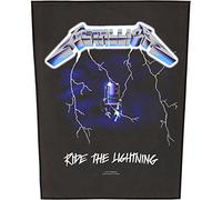 Metallica - Metallica Ride The Lighting Unisex Parche Espalda Negro, 95% Algodón, 5% Poliéster,