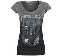 Metallica Ouija Guitar Mujer Camiseta Negro/Gris S 100% algodón Regular