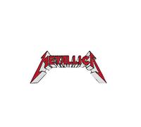 Metallica - Parche bordado para planchar o recuerdo (1), color rojo y plateado