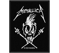 Metallica Parche estándar de Scary Guy oficial, color negro, tamaño accesorio