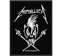 Metallica Parche estándar de Scary Guy oficial, color negro, tamaño accesorio